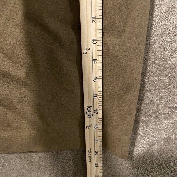 Women's Ann Taylor Brown Pencil Skirt Size 2 Wool Blend Lined Back Zip Knee - Picture 5 of 5